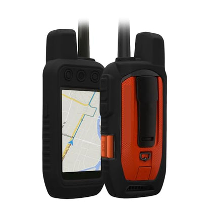 kwmobile Silicone Case for Garmin Alpha 200i / Alpha 300i Case - Protective Cover for GPS Handheld - Anti-Slip Outdoor Sleeve in Black - color: black