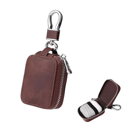 Earbud Case Headphone Storage Case Compatible with Airpods 1/2/3/Pro Wireless Earphones Carrying Pouch Small PU Leather Bag Shockproof Earpods Cover Universal Bag Travel Protection Pouche-Dark Brown - color: Dark Brown