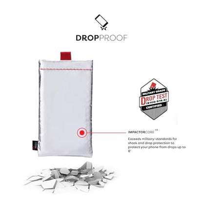 PHOOZY Apollo Thermal Phone Case | Insulated Phone Pouch Extends Battery Life 3X | Heat Resistant Drop Protection | Military Grade Water Resistant | Large | Silver - color: Silver, size: Large