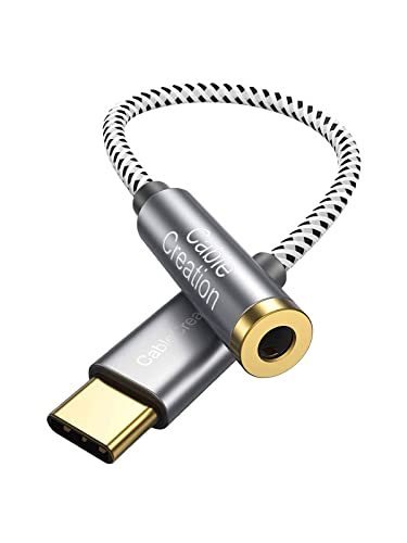 CableCreation USB C to 3.5mm Audio Adapter,0.33FT USBC to Headphone Adapter - style: USB C+3.5mm Audio (1-Port)
