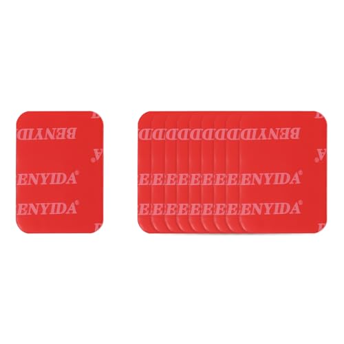 10 Pcs Double Sided Adhesive Pads, 1.18 x 1.57 Inch Dash Cam Sticky Pads Self-Adhesive Square Mounting Foam Tape Waterproof & Heat Resistant for Car Walls Picture Home Decor, Red - size: 1.18 x 1.57 Inch
