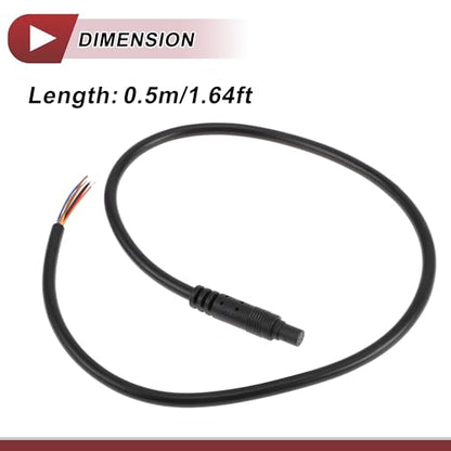 for Monitor and Backup Reverse Rear View Parking Camera Video Cable Extension Backup Camera 8Pin Female Video Cable 0.5m/1.64ft Black Plastic,Metal - size: 0.5m/1.64ft, style: 8Pin