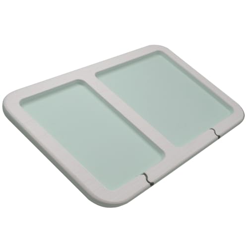 2-Pocket Dashboard Organization Pad for Boats, Peel and Stick Double Compartment Foam Dash Pad for keys, fishing tools, smartphones, pump out tokens (White + Seafoam) - color: White + Seafoam