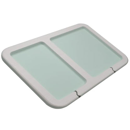 2-Pocket Dashboard Organization Pad for Boats, Peel and Stick Double Compartment Foam Dash Pad for keys, fishing tools, smartphones, pump out tokens (White + Seafoam) - color: White + Seafoam