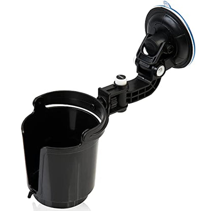 ZONETECH Recessed Folding Cup Drink Holder - Black Premium Quality Sturdy Vehicle Adjustable Beverage Organizer - size: 1-Pack