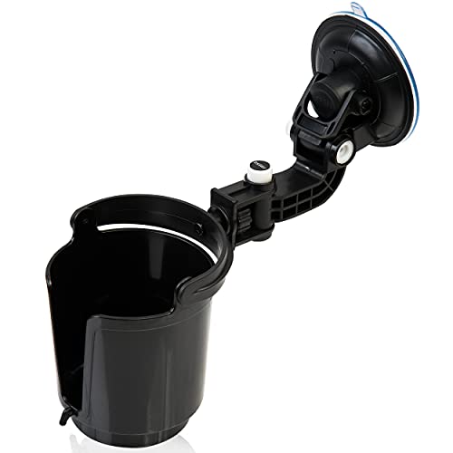 ZONETECH Recessed Folding Cup Drink Holder - Black Premium Quality Sturdy Vehicle Adjustable Beverage Organizer - size: 1-Pack