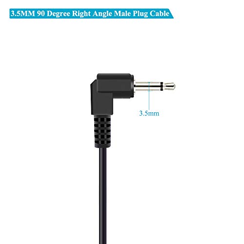 Fancasee 2-Pack 3.5mm 1/8" to Speaker Wire TS Mono Right Angle Male Plug to Bare Wire Pigtail 3.5mm Jack Connector Adapter Repair Audio Cable for Speaker, Trigger Cable