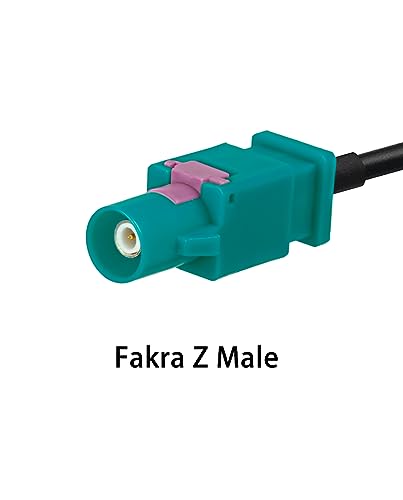 Fakra Z Male to Fakra Z Female RF Coax Cable 20in/50cm Fakra Z Female to Male Vehicle Car Antenna Extension Cable RG174 for Car Stereo GPS Navigation - size: 20in/50cm