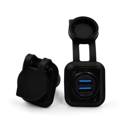 5PCS Dual USB3.0 Panel Mount Female to Female Connector, 2 Ports - color: 5PCS USB3.0