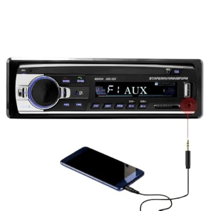 Single Din Bluetooth Car Stereo with LCD Display | Built-in Microphone FM USB/Aux/SD Input Receiver | Hands-Free Calling Wireless Remote Control MP3 Radio Player