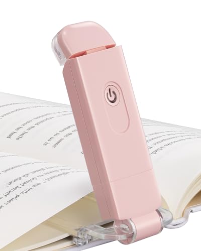 DEWENWILS USB Rechargeable LED Book Light for Reading in Bed (Light Pink) - color: Light Pink