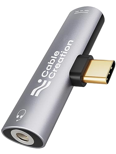 CableCreation USB C to 3.5mm Headphone and Charger Adapter,2 in 1 Charger - style: USB C+3.5mm Audio+60W USB C Charging