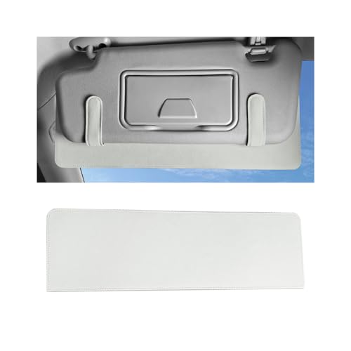 BESULEN Car Sun Visor Extender, Adjustable Anti-Glare Vehicle Sun Blocker Extension, Clip-on Automotive Interior Sunshade Attachment for Safe Driving, Universal for SUV RV Truck (White Grey) - color: White Grey