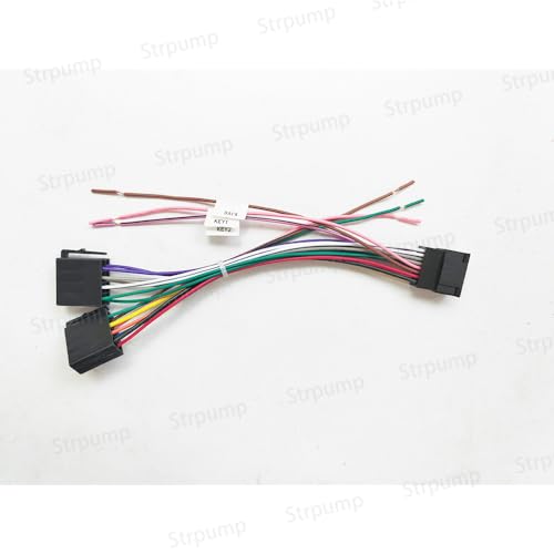 for Aftermarket Android Radio Stereo ISO Standard to 16Pin Power Harness Cable Adapter Converter Connector Wire Female ISO to Male 16pin Full Pins - style: ISO to 16Pin
