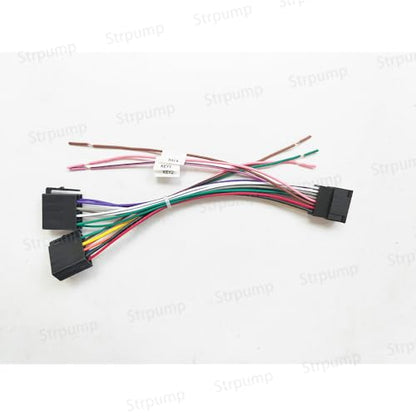for Aftermarket Android Radio Stereo ISO Standard to 16Pin Power Harness Cable Adapter Converter Connector Wire Female ISO to Male 16pin Full Pins - style: ISO to 16Pin