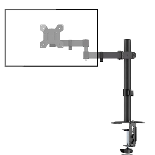 Bracwiser Monitor Mount Single Fully Adjustable Arm Fits One Screen 13-32 inch 22lbs for Monitor Computer Screen 13 15 17 19 20 22 23 24 26 27 30 32 inch VESA 75 100 (MD7421) - color: Black, size: 16" Height