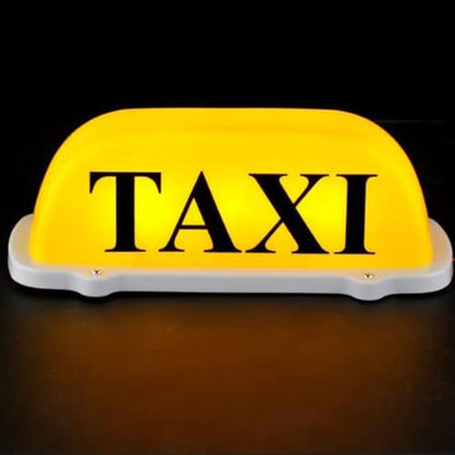 Taxi Sign USB Rechargeable Battery Taxi Top Light Roof Taxi Driver Sign with Magnetic Base Waterproof Taxi Sign Light Yellow