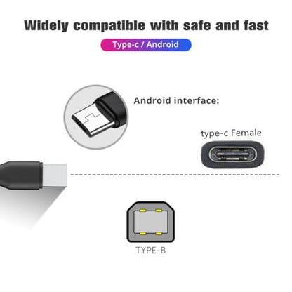 chenyang USB C Splitter Multi Charging Cable,USB C 1 to 2 USB B/Micro USB Charge Extension Cable Supports Charging Two Devices at The Same Time 0.98FT/0.3M - style: USB C to USB B ＆ Micro USB