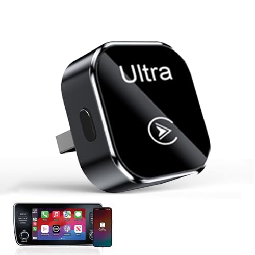 Mini CarPlay Wireless Adapter with Function Buttons, CarPlay Dongle Stick