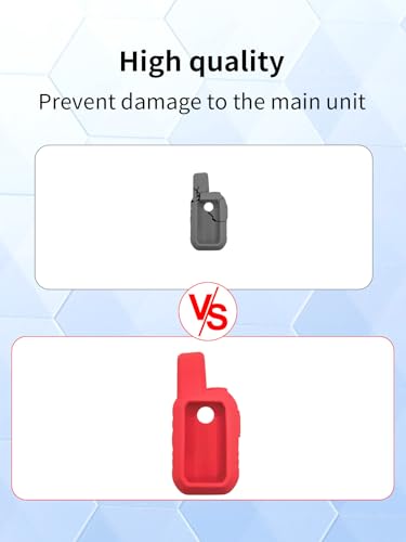 Case for Garmin Alpha 10 Tracking Handheld,BOVUGAC Shockproof Silicone Soft Protective Case&TPU Screen Protector,All Round Protection.-Red - color: Red