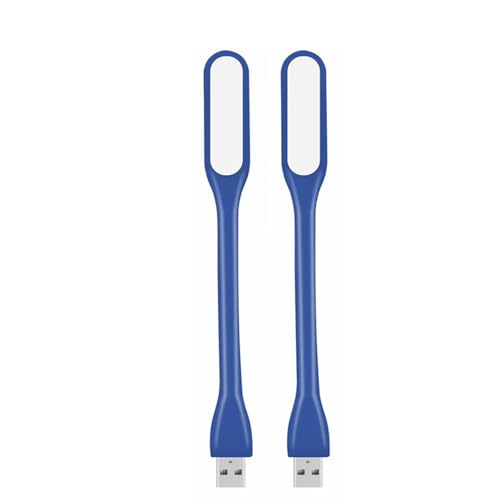 Mini Flexible Light, Portable USB Led Reading Night Lamp for PC Laptop Computer Notebook Power Bank - 2 Pack (Dark Blue) - color: Dark blue