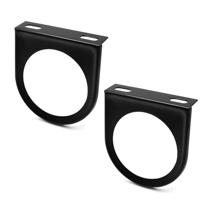 2PCS Single Gauge Mounting Panel, 52mm 2.1 Inch Gauge Pillar Mount Pod Holder with Single Hole, Universal Metal Dashboard Gauges Mounting Bracket Holder for Sedan Truck Boat - color: 2 PCS
