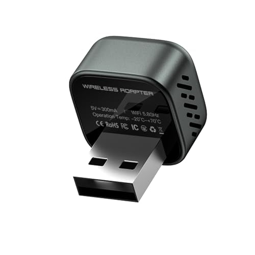 Ultra Mini Wireless CarPlay Adapter for iPhone ＆Android – 2026 Next-Gen 2 in 1 Wireless CarPlay ，5s Auto Reconnect, One-Click Switch for Two Phones, 5.8GHz WiFi+Bluetooth5.4，Adapter Stable & No Lag