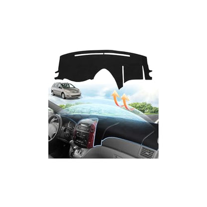 CARTIST Dash Cover for 2004-2010 Toyota Sienna Accessories,Anti-Glare Non-Slip UV Protection Dashboard Cover Mat,Premium Interior Pad - color: 1)04-10 Sienna (Black)