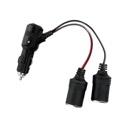 Car Cigarette Lighter Splitter, 1 to 2 Car Cigarette Lighter 12V 24V Splitter Adapter with 15A Fuses, 2-Way Cigarette Lighter Extension Cord with On/Off Switch - color: Cigarette Lighter Adapter 02