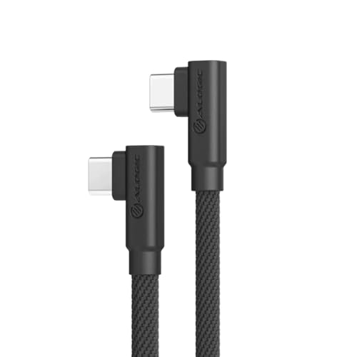 ALOGIC Elements Pro Right-Angle USB-C to USB-C Cable 25cm, Right Angle USB Type-C Fast Charging & Data Cable, USB-C Male to USB-C Male, Short Cable for Phones, Tablets & Laptops