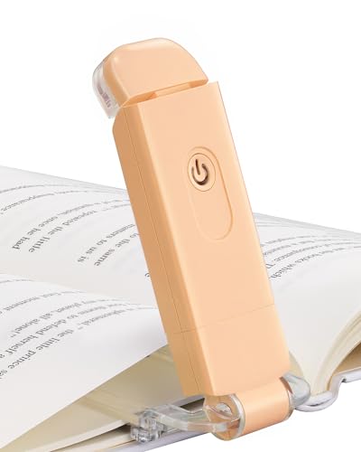 DEWENWILS LED USB Rechargeable Book Light, Clip on Reading Light Peach Fuzz - color: Peach Fuzz