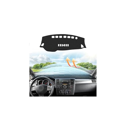 Cartist Custom Fit for Dash Cover Nissan Versa Tiida C11 2007 2008 2009 2010 2011 Dashboard Cover Mat Anti-Slip Pad Carpet Sunshield Protector - size: Nissan Versa Tiida C11 2007-2011