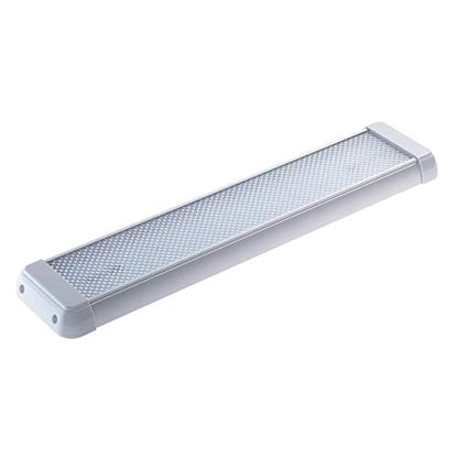 Raycharm RV Cargo Van LED Interior Light Fixture, 18.2" x 3.9" Aluminum Housing, 6000K Cool-White Large Spaces Illuminating, High Light-Output Low Ampere Draw, On/Off Rocker Switch, 12V-24V DC, 1-Pack - size: 18.2" x 3.9"