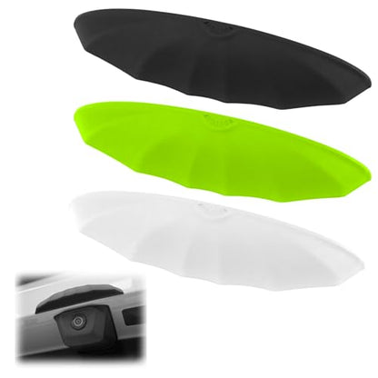 3PCS Car Backup Camera Rain Cover,Protection for License Plate Backup Camera Cover,Back up Camera for Truck, Ideal for Car and Truck Owners,DIY Enthusiasts and Daily Commuters (Black+White+Green) - color: black+white+green