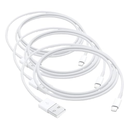 Car Apple Carplay Cable, USB A to Lightning Cable for iPhone 14, 14 pro max,13,Plus,SE 2nd/12/11/Xs/XR, iPad 4/5/ 6/7/ 8, Mini 2/3/4/5, Air 2/3 Charger Cord, Car Charging Cable (Pack of 3) - size: 3.3FT (Pack of 3)
