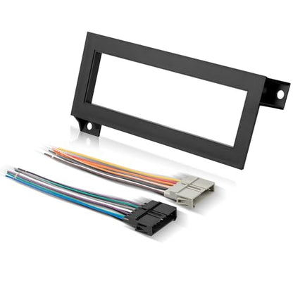 NuIth Single Din Radio Installation Dash Kit W/Radio Wiring Harness for 1974-2003 Chrysler/Dodge/Jeep, Single Din Radio Mounting Plate for Aftermarket Radio Mounting (Dash KIT W/Radio Wire)