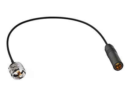 UHF Male to AM/FM Female Adapter RG174 Coax Cable 12 inches Pigtail Jumper RF coaxial Cable for Radio Antenna