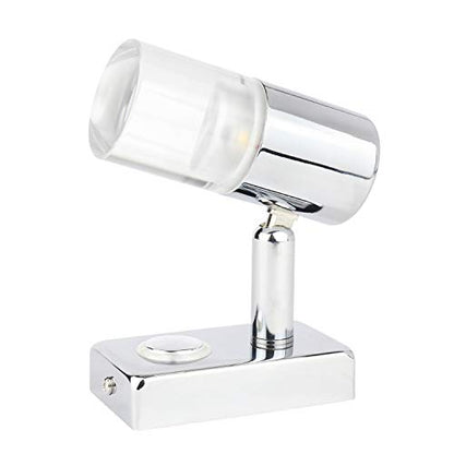 LIGHTEU RV Reading Light 12V Bedside,Designed for Reading, Boat, Yacht, and Caravan, Motorhome,Touch Switch Dimmable Warm(Chrome 1x A2) - color: Chrome A2