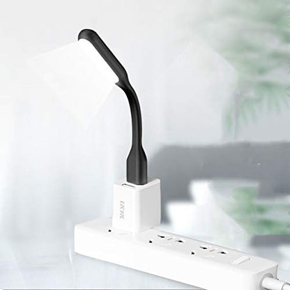 USB LED Light Lamp for Power Bank, Portable Eye Care Mini Night Light with Flexible Arm, USB Gooseneck Reading Lamps Book Light,Compatible for Desktop, Notebook Laptop (10-White) - color: 10PCS-White
