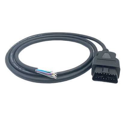 16 Pin OBD2 Male Plug to Bare Wire Open End Cable, 4.92 Ft OBD-II Connector Diagnostic Extension Pigtail Replacement for Vehicle DIY