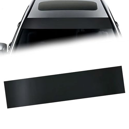 5% VLT Windshield Sun Visor Tint Film, 2 Pack 59x7.87 Inch Sun Shade Strip, Heat UV Block Anti Glare Light Reduction Auto Window Accessory (Black #B)