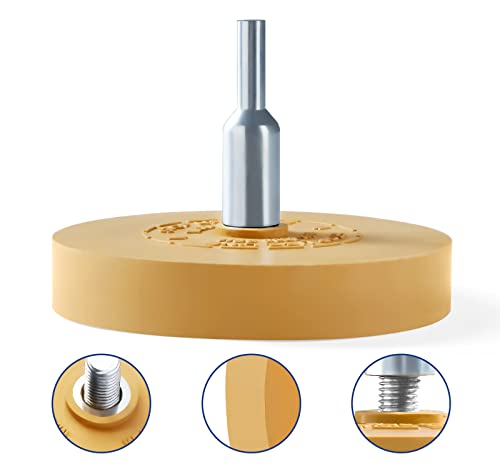 1 PCS Decal Remover Eraser Wheel Rubber Adhesive Wheel for Cars - size: Flat 1 PCS