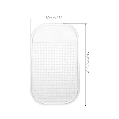 HARFINGTON 7pcs Car Dashboard Anti-Slip Mat 5.5" x 3" Universal Sticky Dash Pad Washable Reusable Car Non-Slip Mats for Phone Keys Sunglasses Electronic Devices, Transparent - color: Transparent