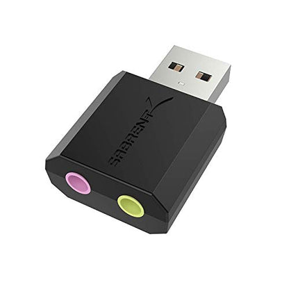 SABRENT USB External Stereo Sound Card Adapter, Plug & Play (AU-MMSA) - style: USB- A