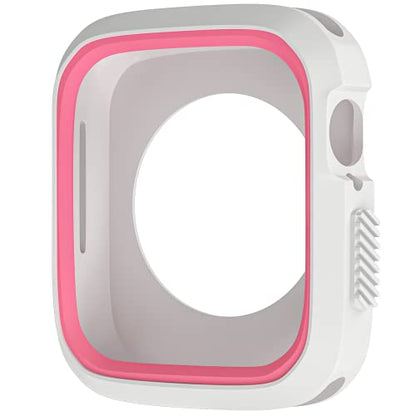 D & K Exclusives Compatible with Apple Watch 42mm Case, Shockproof Sport Protective Bumper Case for iWatch Women Men Kids GPS iWatch Series 3/2/1, White, Pink - color: White, Pink