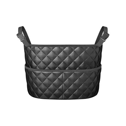Car Purse Holder Between Seats, Leather Vehicle Front Seat Handbag Organizer Pocket, Automotive Interior Hanger Storage Pouch Holder, Universal for SUV Automobile Truck (Pocket Compartment) - size: Pocket