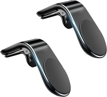 2Pcs Black Universal Phone Holder Clip Car Air Vent Magnetic Mount Holder Bracket for GPS Suporte Celular Car Phone, Vent Clip Phone Holder,Cell Phone Automobile Cradles
