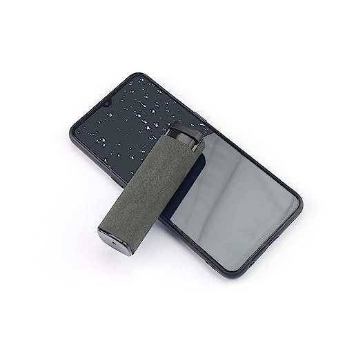 2-in-1 Microfiber Screen-Cleaning Tool with Spray Bottle and Cloth, Portable Dry Cleaner for Phones Tablets TVs Glasses Cars, Grey - color: grey