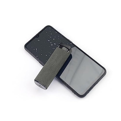 2-in-1 Microfiber Screen-Cleaning Tool with Spray Bottle and Cloth, Portable Dry Cleaner for Phones Tablets TVs Glasses Cars, Grey - color: grey