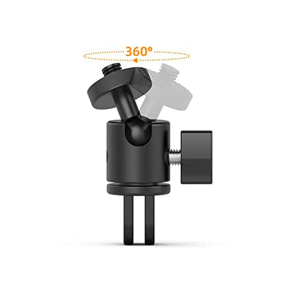 Aluminum 360 Degree Rotation Camera Mount, 1/4 Screw Adjustable Adapter Mount, Compatible with GoPro Hero 12/11/10/9/8/7, DJI, Sony, Xiaomi yi and Other Action Cameras - color: 1/4 Screw Adjustable Adapter Mount